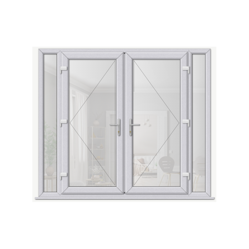 uPVC French Door with Side Lights